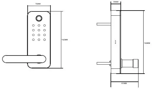 SUNSKY F11S Smart Fingerprint Password Lock Office Apartment Graffitu Bluetooth APP Lock 2