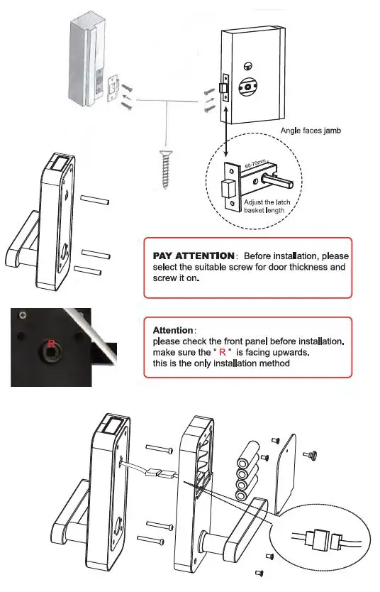 SUNSKY F11S Smart Fingerprint Password Lock Office Apartment Graffitu Bluetooth APP Lock 4