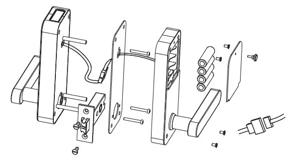SUNSKY F11S Smart Fingerprint Password Lock Office Apartment Graffitu Bluetooth APP Lock 6