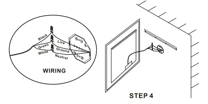 Aoorify LED Bathroom Mirror Wall Mounted 28 x 36 Inch Dimmable Anti Fog Vanity Mirror - STEP 4