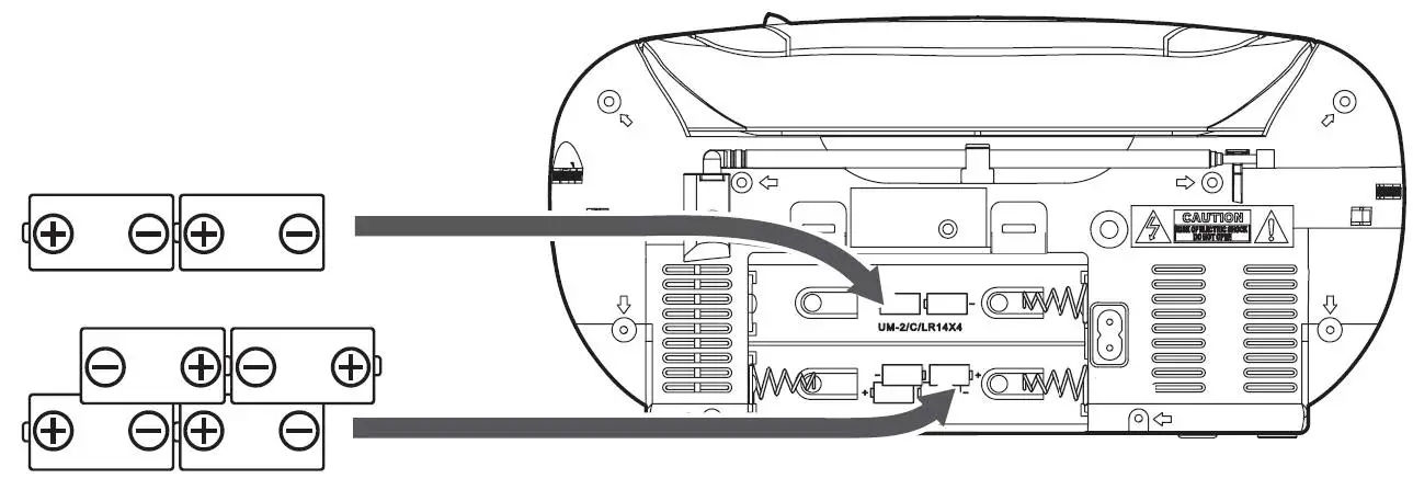 JENSEN CD-590 Portable Bluetooth CD Cassette Player with AM-FM Radio FIG 10