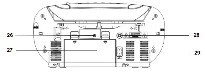JENSEN CD-590 Portable Bluetooth CD Cassette Player with AM-FM Radio FIG 9