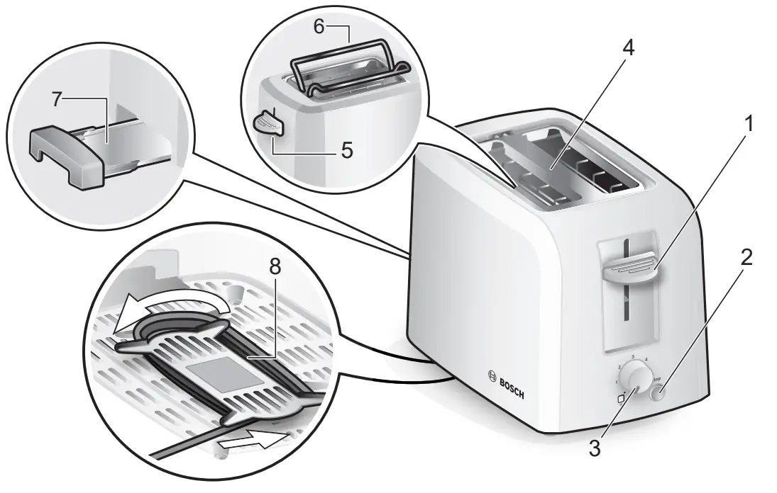 BOSCH TAT3A014 Compact Toaster - fig 4