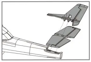 Installation of the horizontal and vertical stabilizers