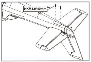 Installation of the horizontal and vertical stabilizers