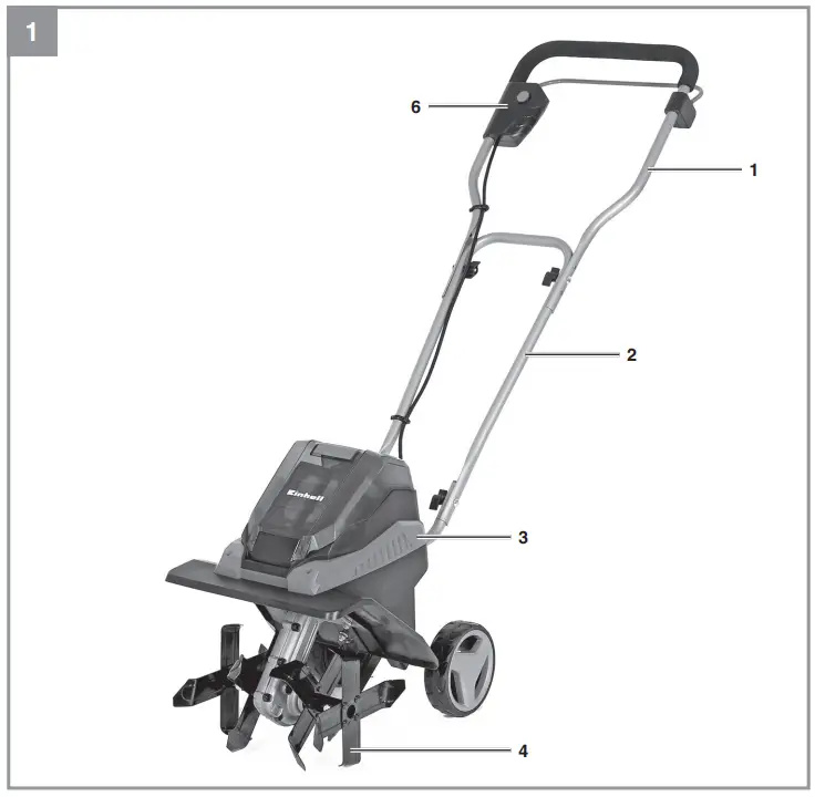 Einhell GE-CR 30 Li Solo Cordless Hoe Tiller Instruction Manual - Fig. 1