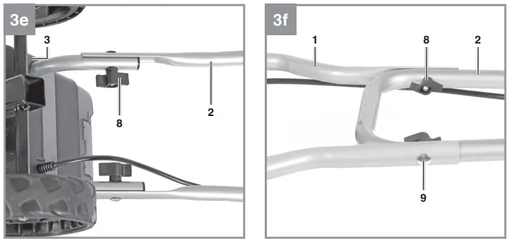 Einhell GE-CR 30 Li Solo Cordless Hoe Tiller Instruction Manual - Fig. 3,e,f