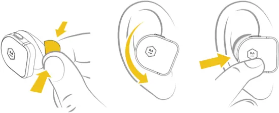 MASTER AND DYNAMIC INSERTING YOUR EARPHONES