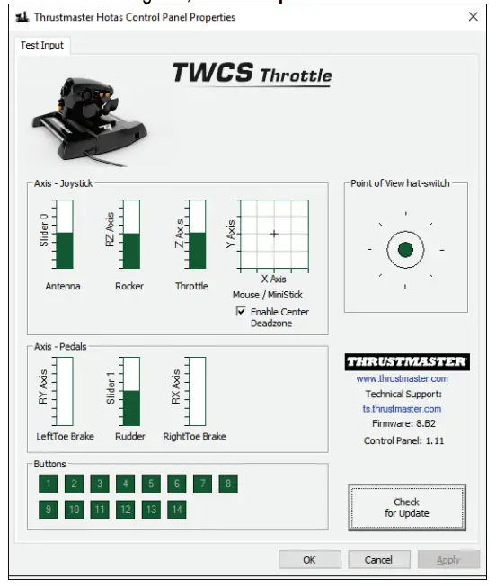 THRUSTMASTER TWCS Throttle Weapon Control FIG 2