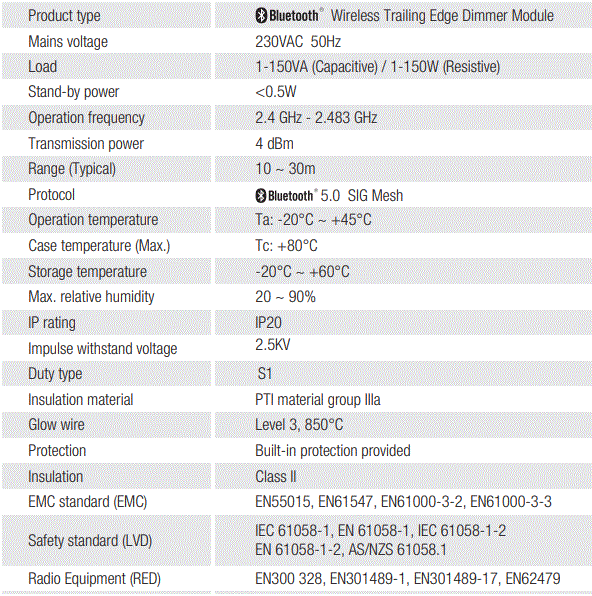 HYTRONIK-HBTD8200T-Wireless Dimmer-150VA-Trailing-Edge-Version-1