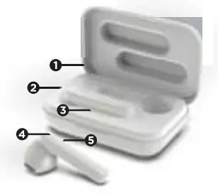 Prime Brands Group True Wireless Earbuds With Charge Case - parts