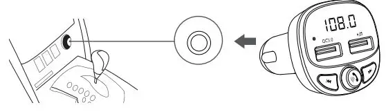TELLUR TLL622051 FMT-B7 Bluetooth FM Transmitter User Manual - Plug the FMT-B7 in your car's cigarette lighter socket