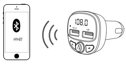 TELLUR TLL622051 FMT-B7 Bluetooth FM Transmitter User Manual - When the LED display shows