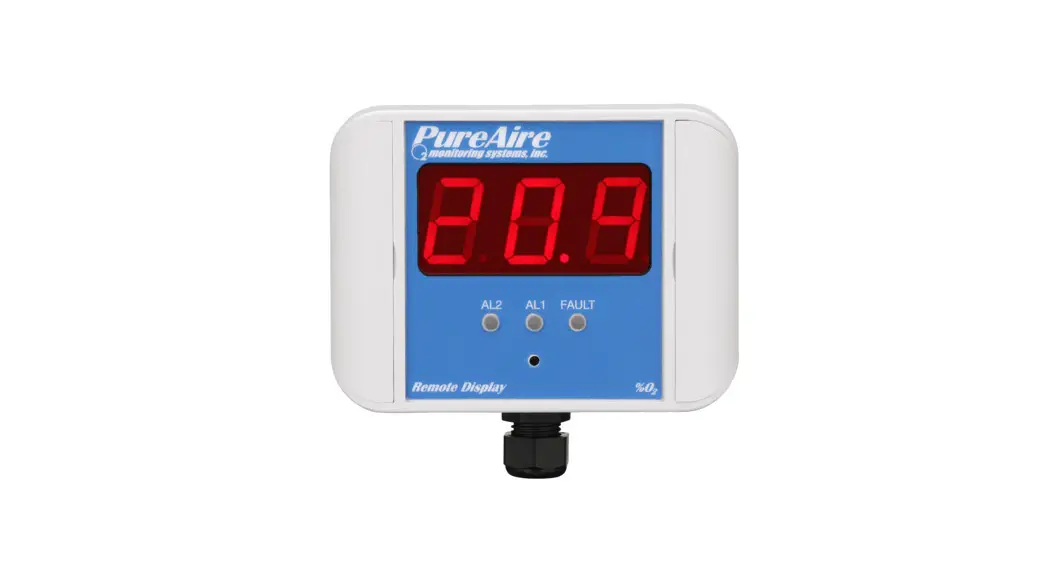 Pureaire 99185 Remote Digital Display Alarm Indicator Instruction Manual