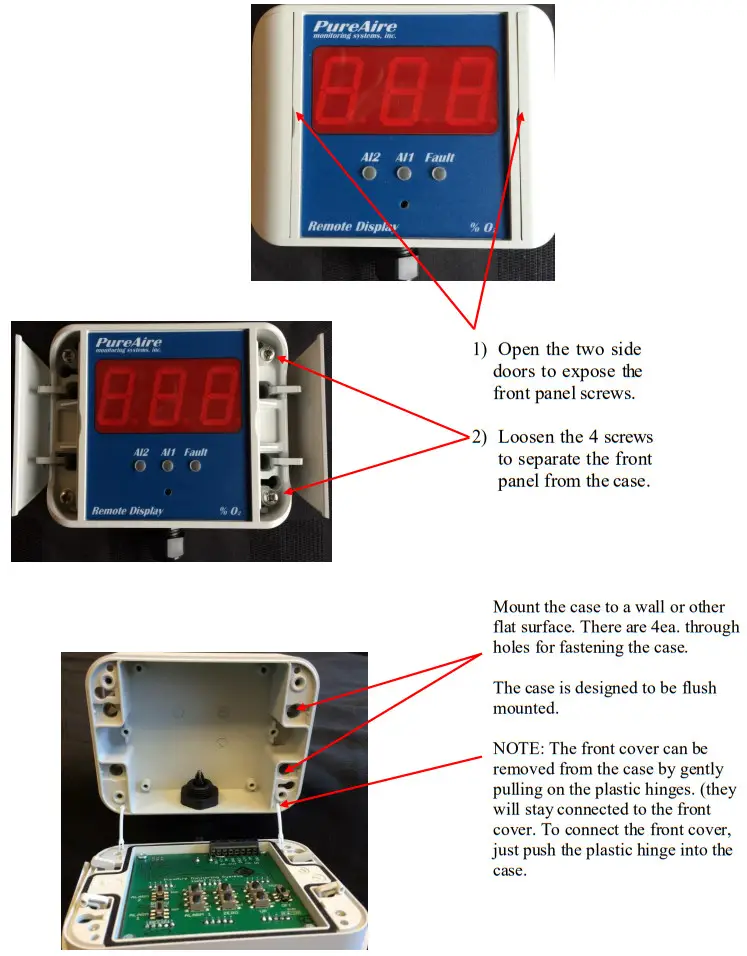PureAire 99185 Remote Digital Display Alarm Indicator - Fig