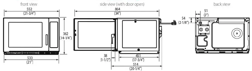 AMANA-AFS518TSU-800 Watt-Commercial-Microwave-01