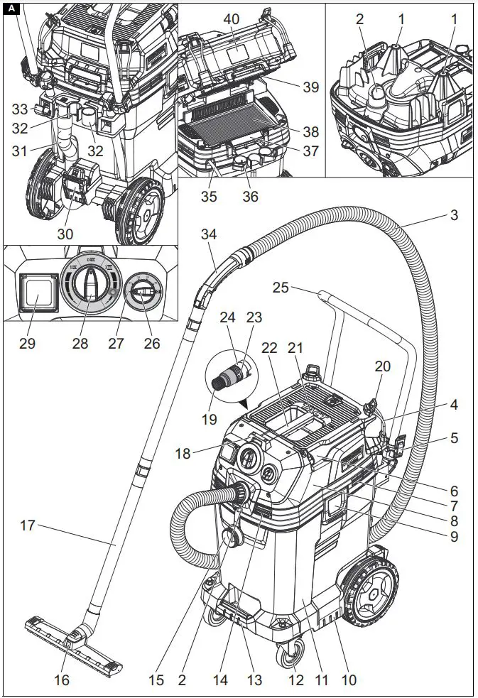 KARCHER NT 30 1 Tact Te M Wet or Dry Vacuum Cleaner Instruction Manual - Fig A