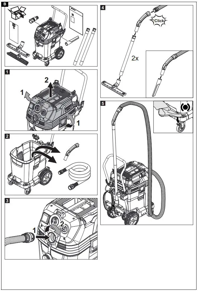 KARCHER NT 30 1 Tact Te M Wet or Dry Vacuum Cleaner Instruction Manual - Fig B