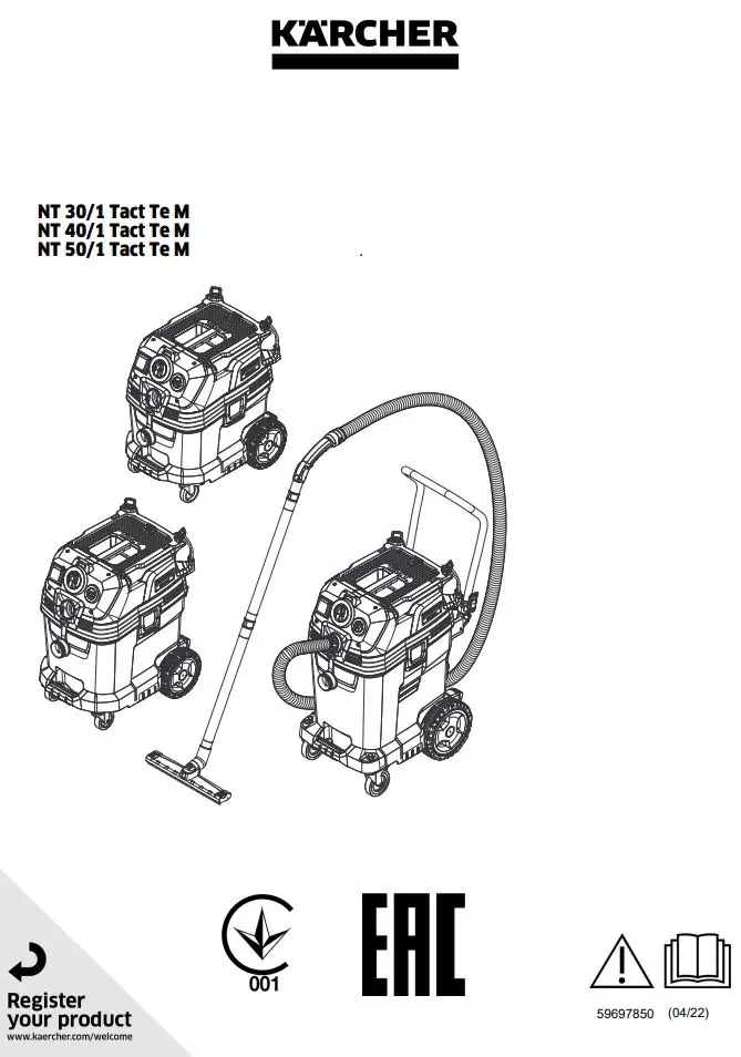 KARCHER NT 30 1 Tact Te M Wet or Dry Vacuum Cleaner Instruction Manual