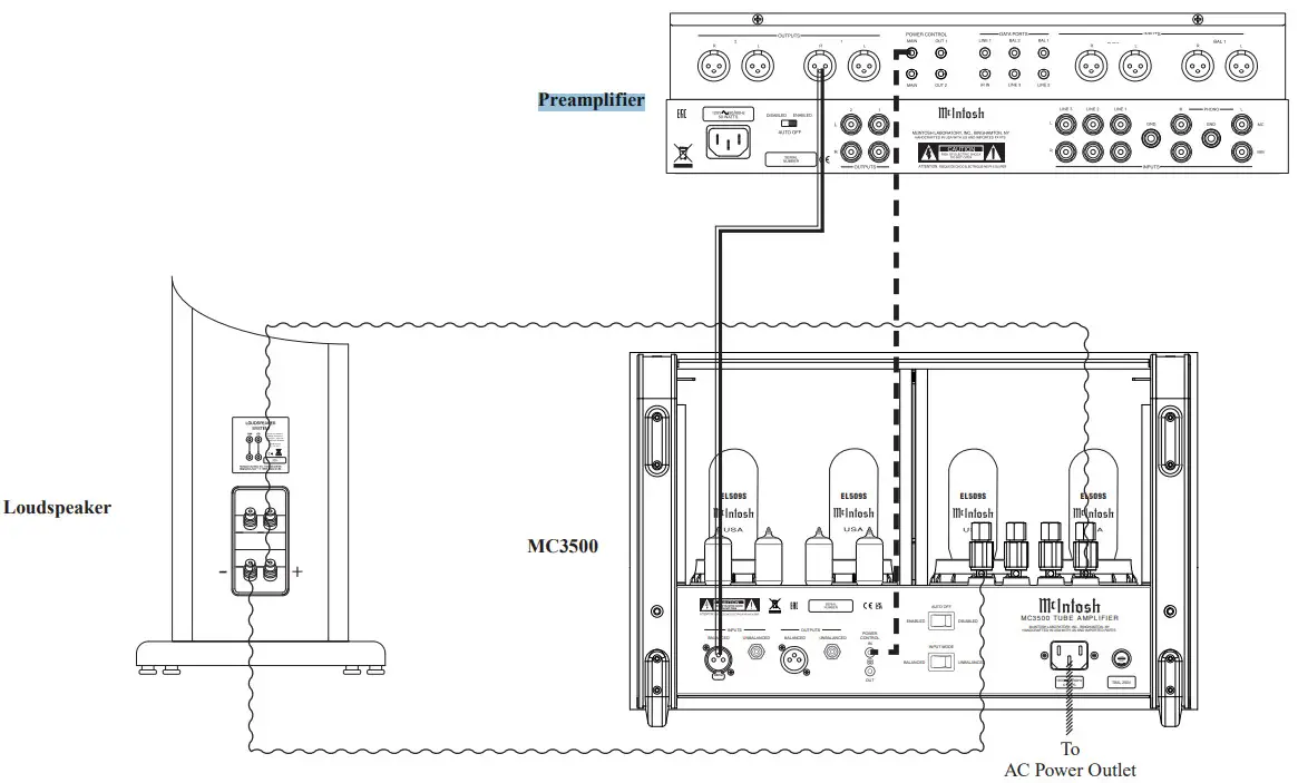 McIntosh MC3500 Mono Tube Amplifier - digaram