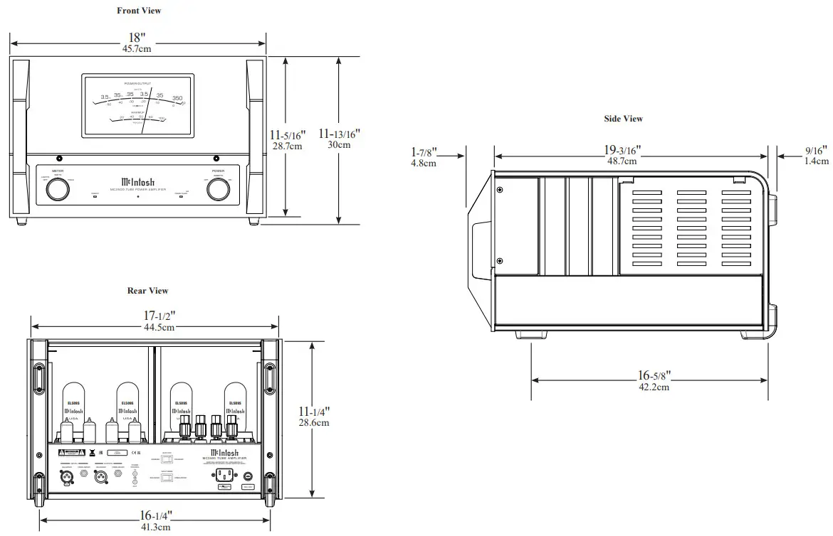 McIntosh MC3500 Mono Tube Amplifier - figure 6
