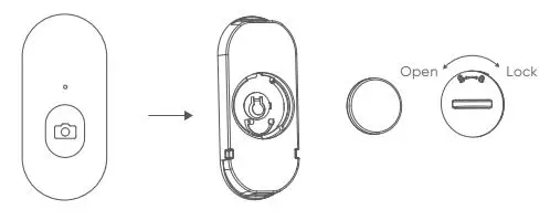 UGREEN LP586 Selfie Stick Tripod Instructions - Battery replace of the remote control