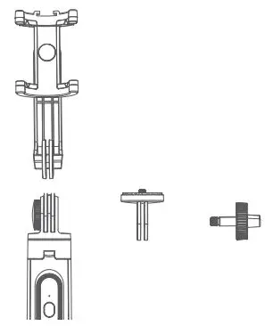 UGREEN LP586 Selfie Stick Tripod Instructions - Replace the accessories