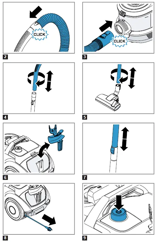 BOSCH BGC21 Bagless Vacuum Cleaner User 2