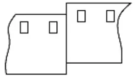 TWO FILM ENDS NOT IN LINE