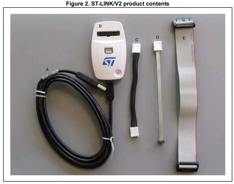 STMicroelectronics UM1075 ST-LINK V2 In-Circuit Debugger Programmer - Fig 2