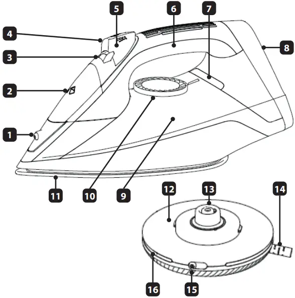eldom DA200 Cordless Steam Iron A02