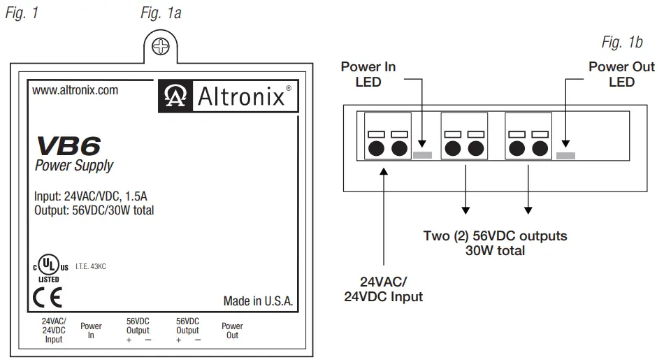 Altronix VB6 Power Supply-fig2