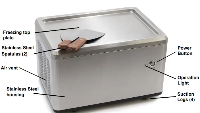 Whynter ICR-300SS Portable Instant Ice Cream Maker Frozen Pan Roller-fig2