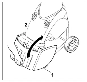 STIHL GHE 355 Electric Garden Shredder - discharge
