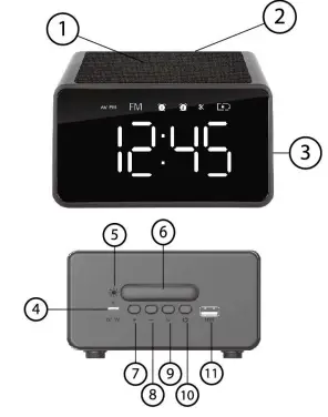 NiZONi Wireless Charging Dual Alarm Clock 1
