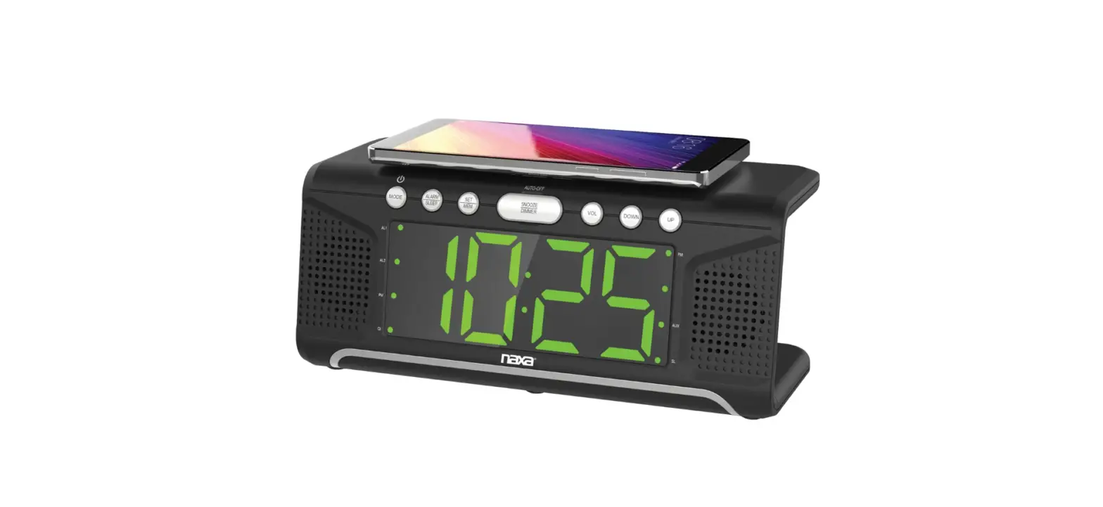 Nizoni Wireless Charging Dual Alarm Clock Instruction Manual