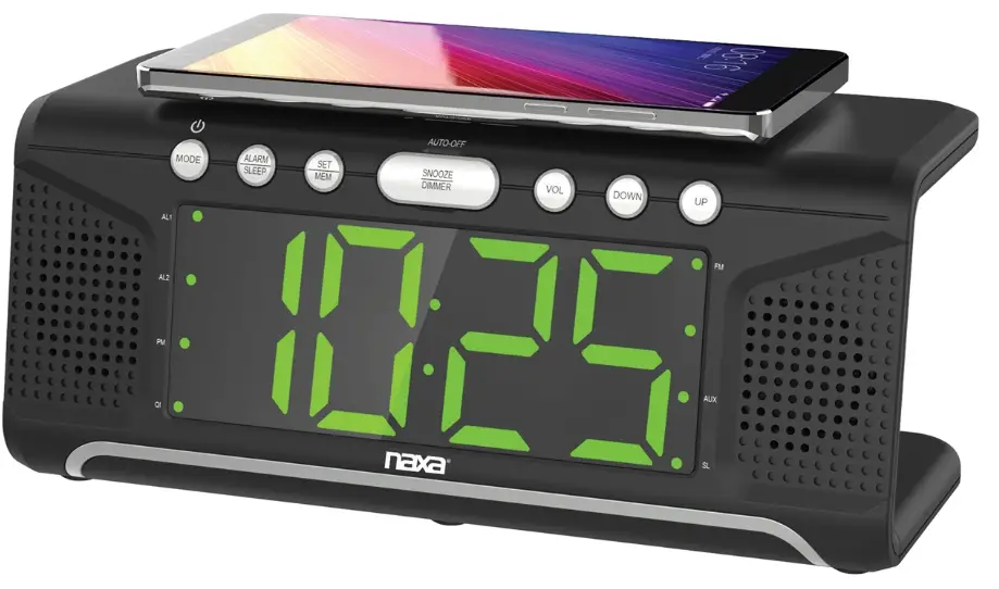 NiZONi WiNiZONi Wireless Charging Dual Alarm Clockreless Charging Dual Alarm Clock