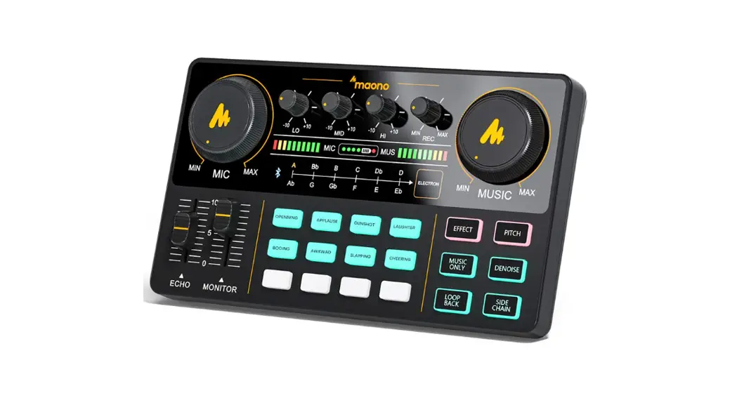 Maono Au-am200 Audio Interface With Dj Mixer And Sound Card User Manual