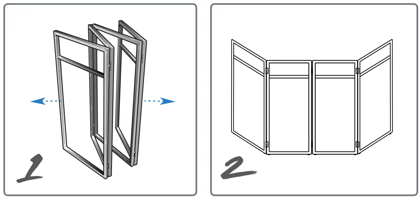 DJ booth-1 Compact Mobile DJ Stand Portable DJ Booth System - fig 1