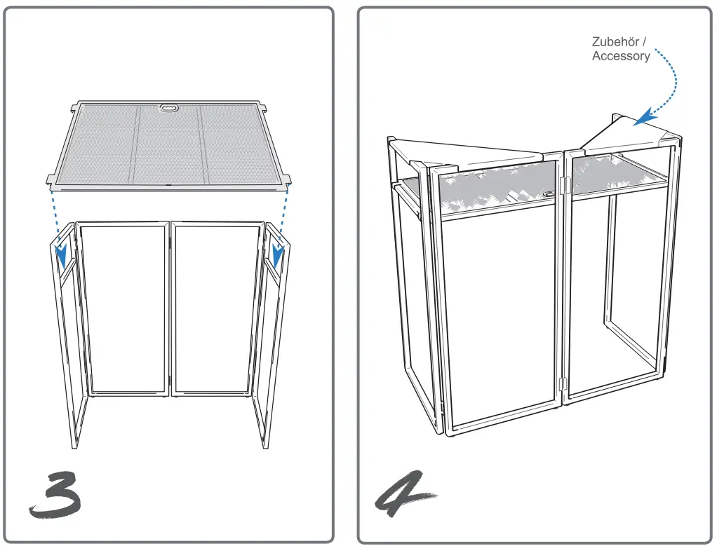 DJ booth-1 Compact Mobile DJ Stand Portable DJ Booth System - fig 2