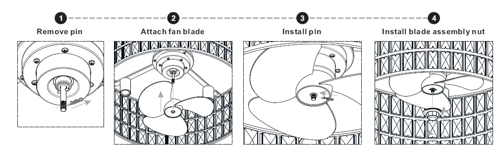 QUOIZEL-QFA4046PK-23-inch-Polished-Nickel-with-Silver-Blades-Fandelier-fig 14