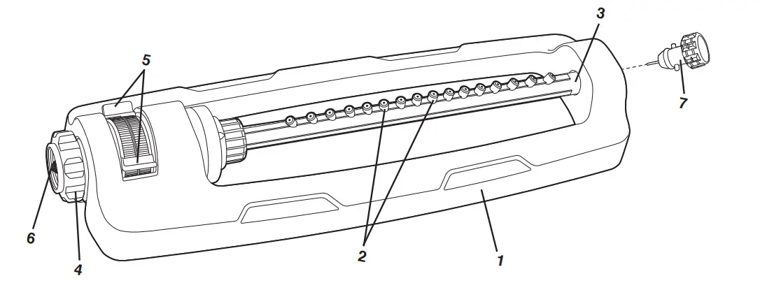 Martha STEWART MTS-IDSPR 3600 SQ FT METAL BASE Heavy Duty Oscillating Sprinkler - Spray