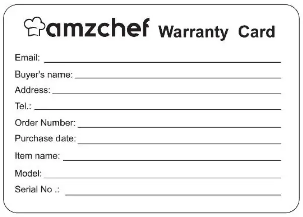 Warranty Card