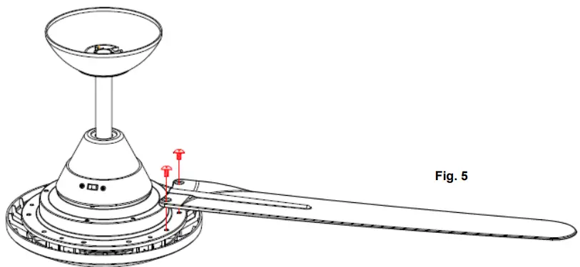 VENTAIR MAR1305TI-L 5 Blade Ceiling Sweep Fan fig 10