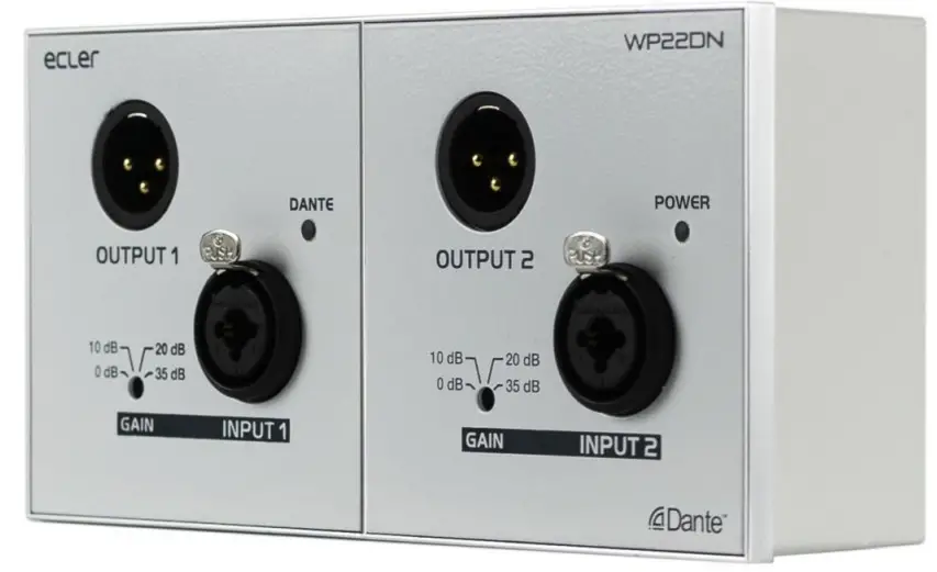 ecler WP22DN Digital Audio Wall Panel Interface