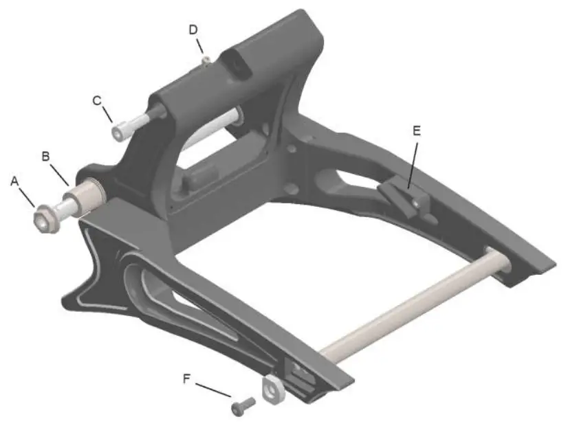 THUNDERBIKE 6 74 040 CNC Machined Custom Swingarm Kit Kreuzfeuer 18 Inch