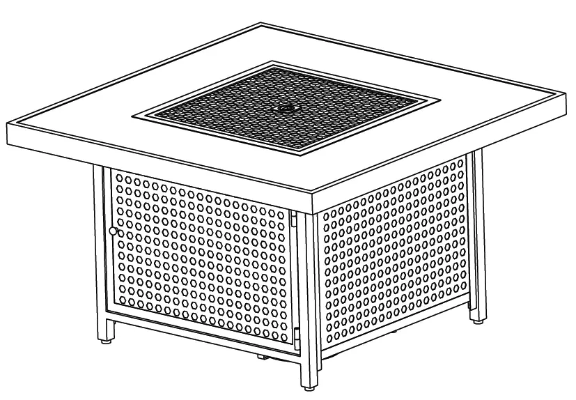 FireSense 62751 Weyland Square Aluminum LPG Fire Pit