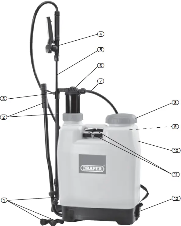 DRAPER 63056 Knapsack Pressure Sprayer 02