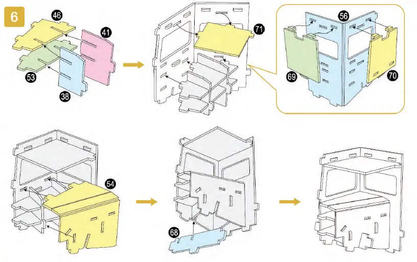 UNIVERSITY-GAMES 08432-Harry -Potter-Knight-Bus-3D-Puzzle-06
