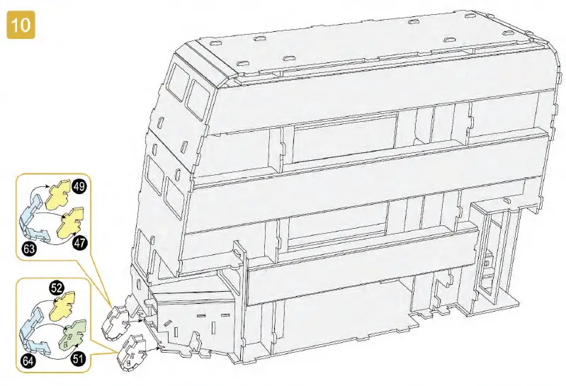 UNIVERSITY-GAMES 08432-Harry -Potter-Knight-Bus-3D-Puzzle-10